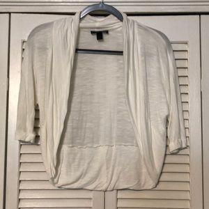 BCX like new size S white half cardigan